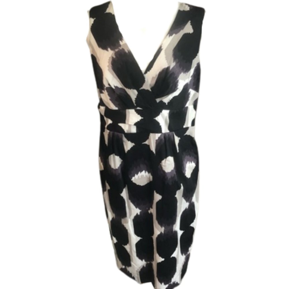 Boden Ikat Smart Shift WH251 Sleeveless Cotton Black Purple Gray - 10